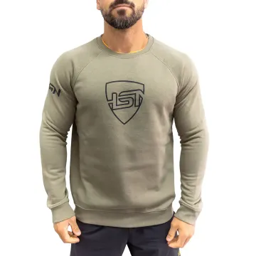 HSN HOODLESS SWEATSHIRT KHAKI - L HSN HOODLESS SWEATSHIRT KHAKI - L