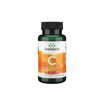 VITAMIN C + ROSE HIPS 500mg CAPSULES